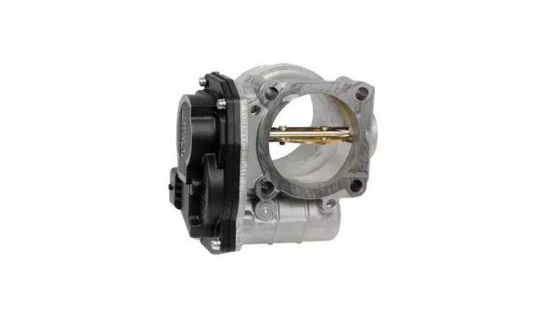An LMM and LML Duramax electronic throttle body on a white background.