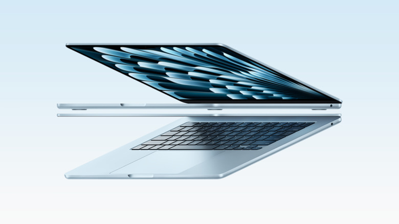 Apple MacBook Air posed on white space
