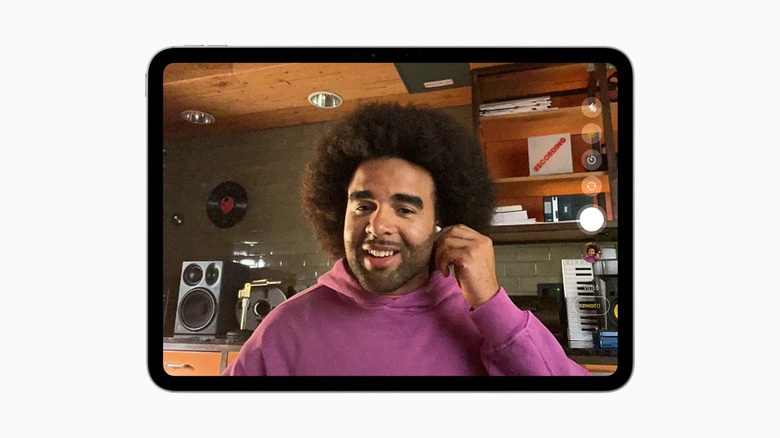 The camera app open on an iPad