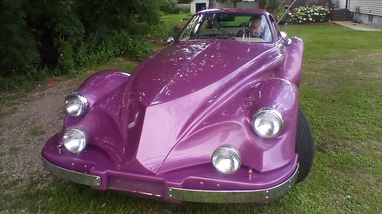 Front end of a purple Kanzler Coupe