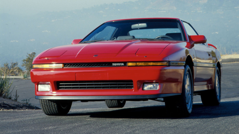 1987 Toyota Supra Turbo on a mountain road