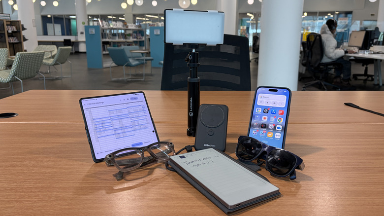 CES gear on a table