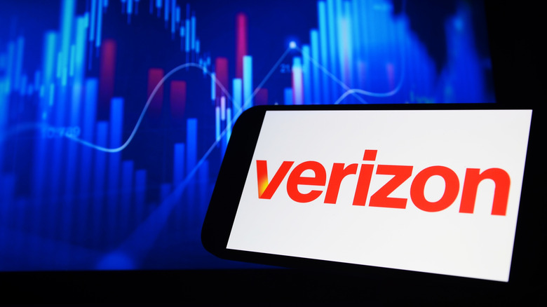 Verizon logo on a phone