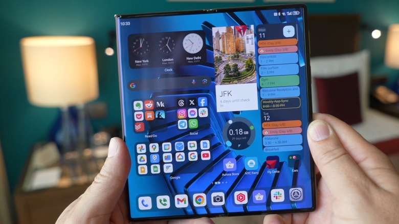 Samsung Galaxy Z TriFold in hand