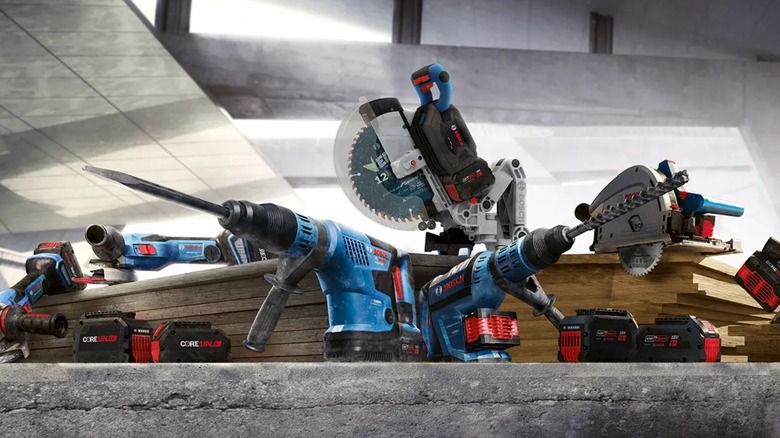 Bosch tools on display