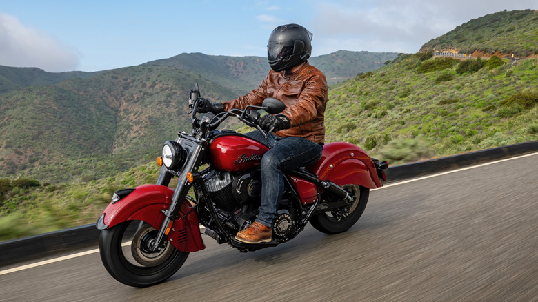 Indian Chief Vintage Being Ridden in Malibu