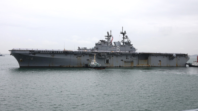 USS America LHA 6 on the sea