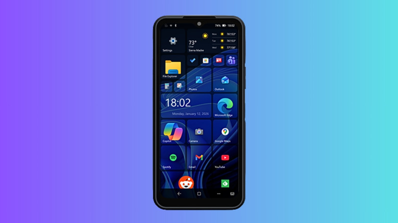 NexPhone running Windows.