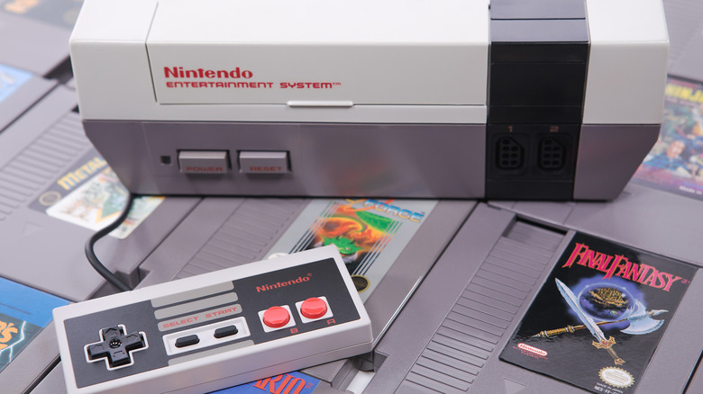 nintendo entertainment system nes console cartridges