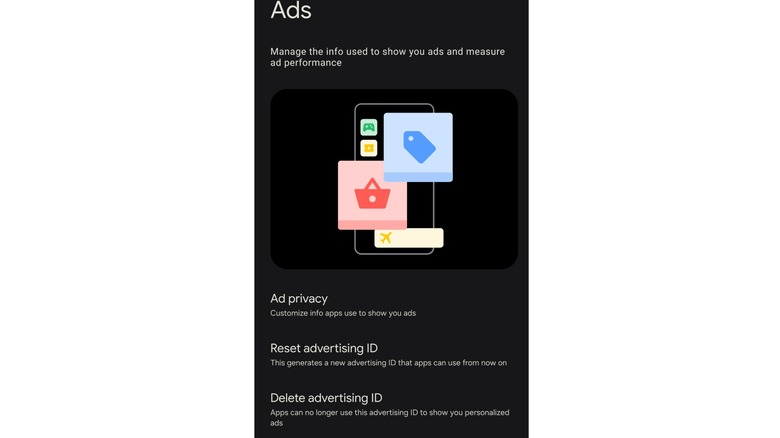 Google Ads settings on Android