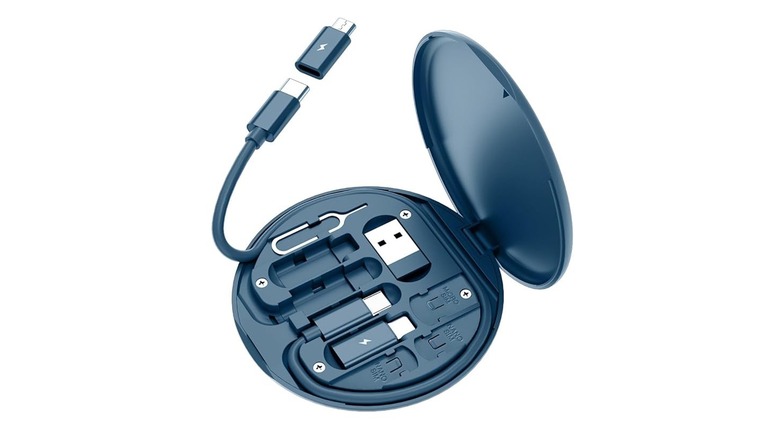 open USB-C converter kit on white background